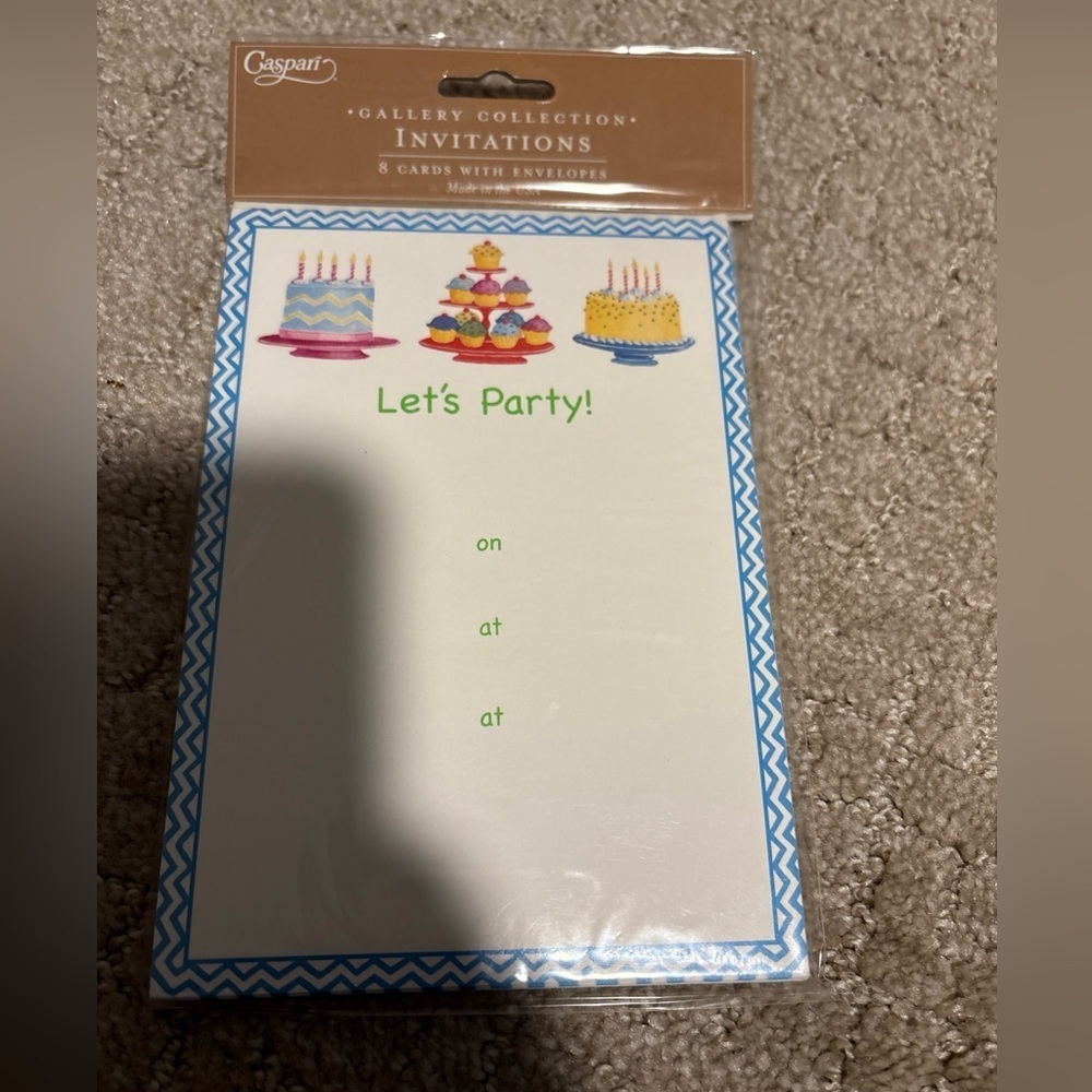 Caspari Gallery Collection Invitations 8 Cards W Envelopes Sweet Temptations